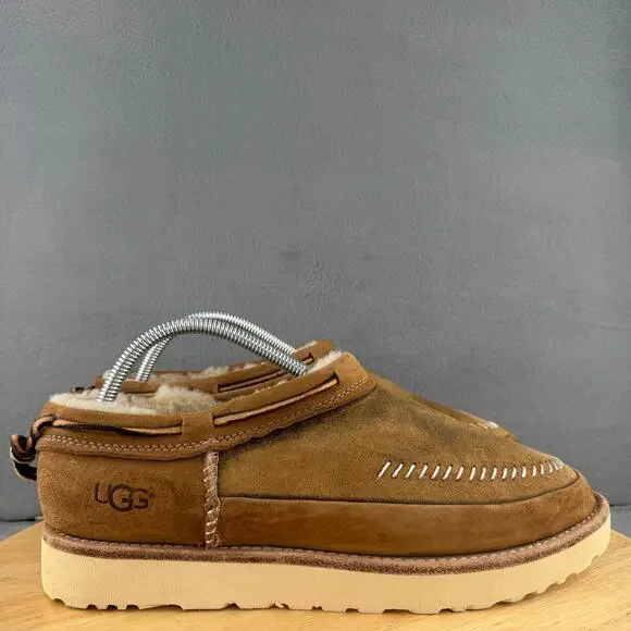 UGG Campfire Slip-On Chestnut Sheepskin Slippers Men’s Size 10 US - Picture 3 of 7